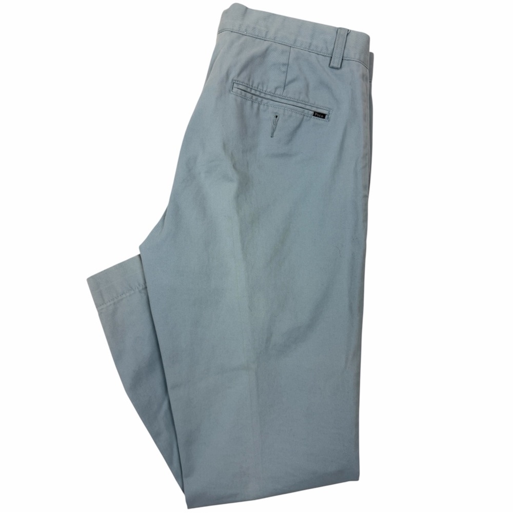 Polo Ralph Lauren Chino Pants Slim Fit Flat Front Gray Cotton Men's 32x27